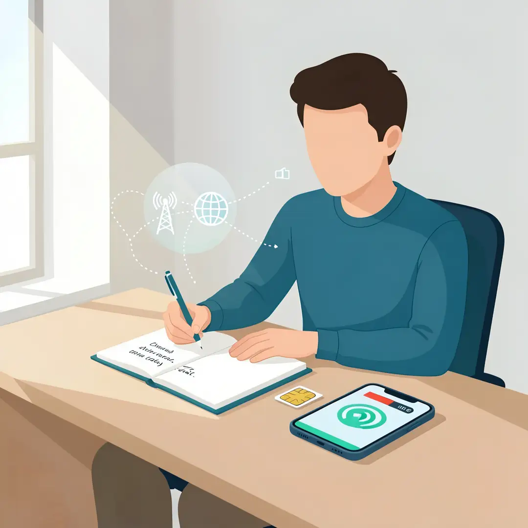 Step 3: Illustration for step: Set clear goals related to how internet work via sim card?, professional educ