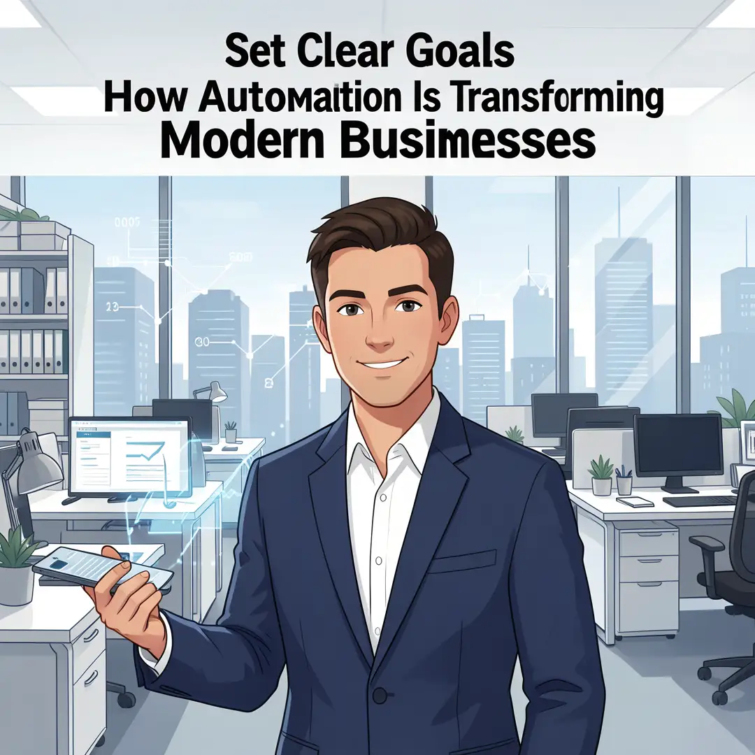 Step 3: Illustration for step: Set clear goals related to How Automation Is Transforming Modern Businesses, 