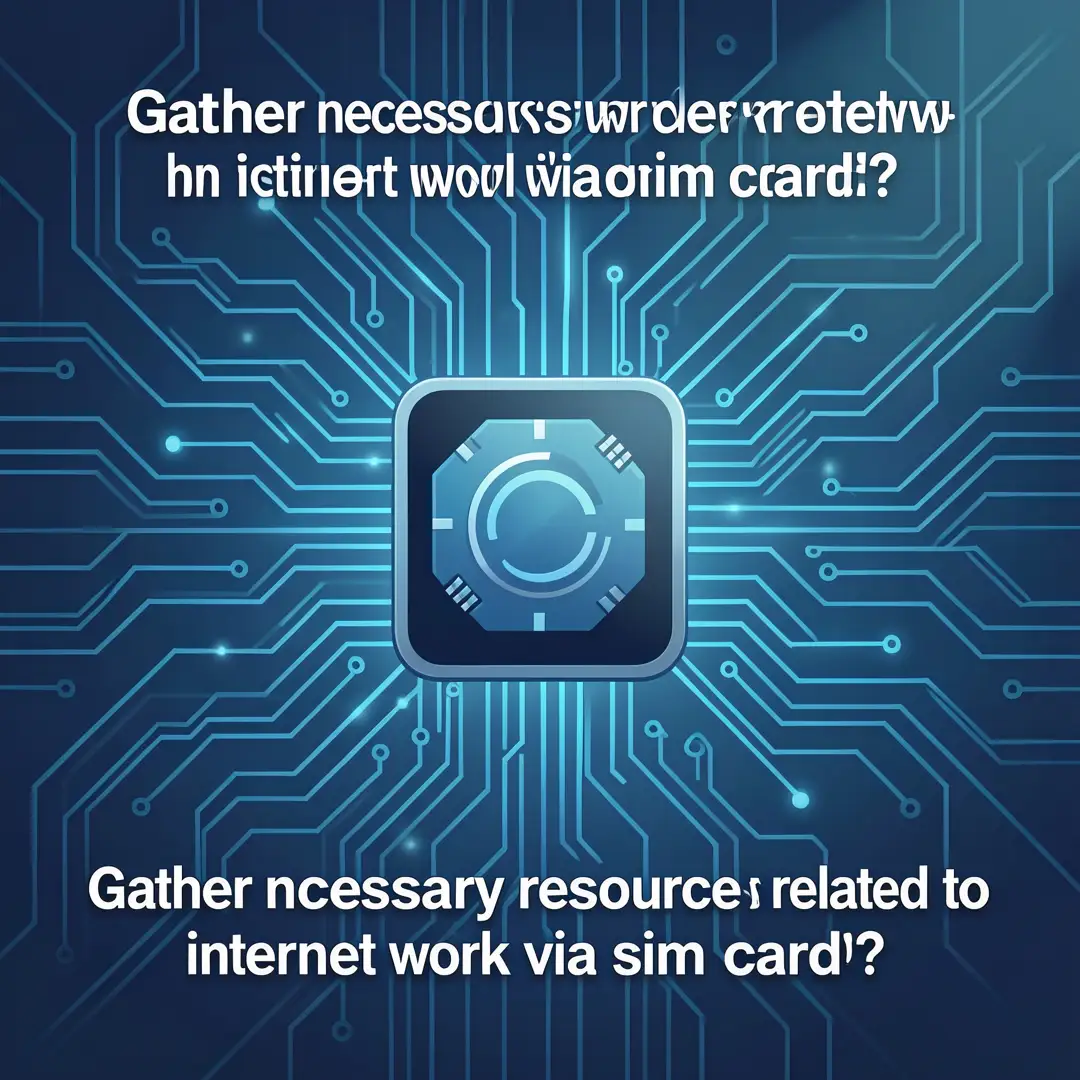 Step 4: Illustration for step: Gather necessary resources related to how internet work via sim card?, profes