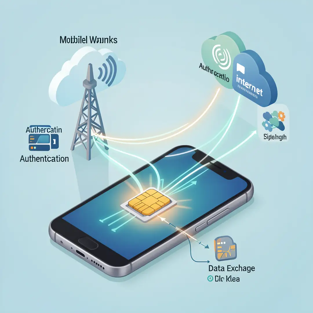 Step 5: Illustration for step: Apply the core methods related to how internet work via sim card?, profession