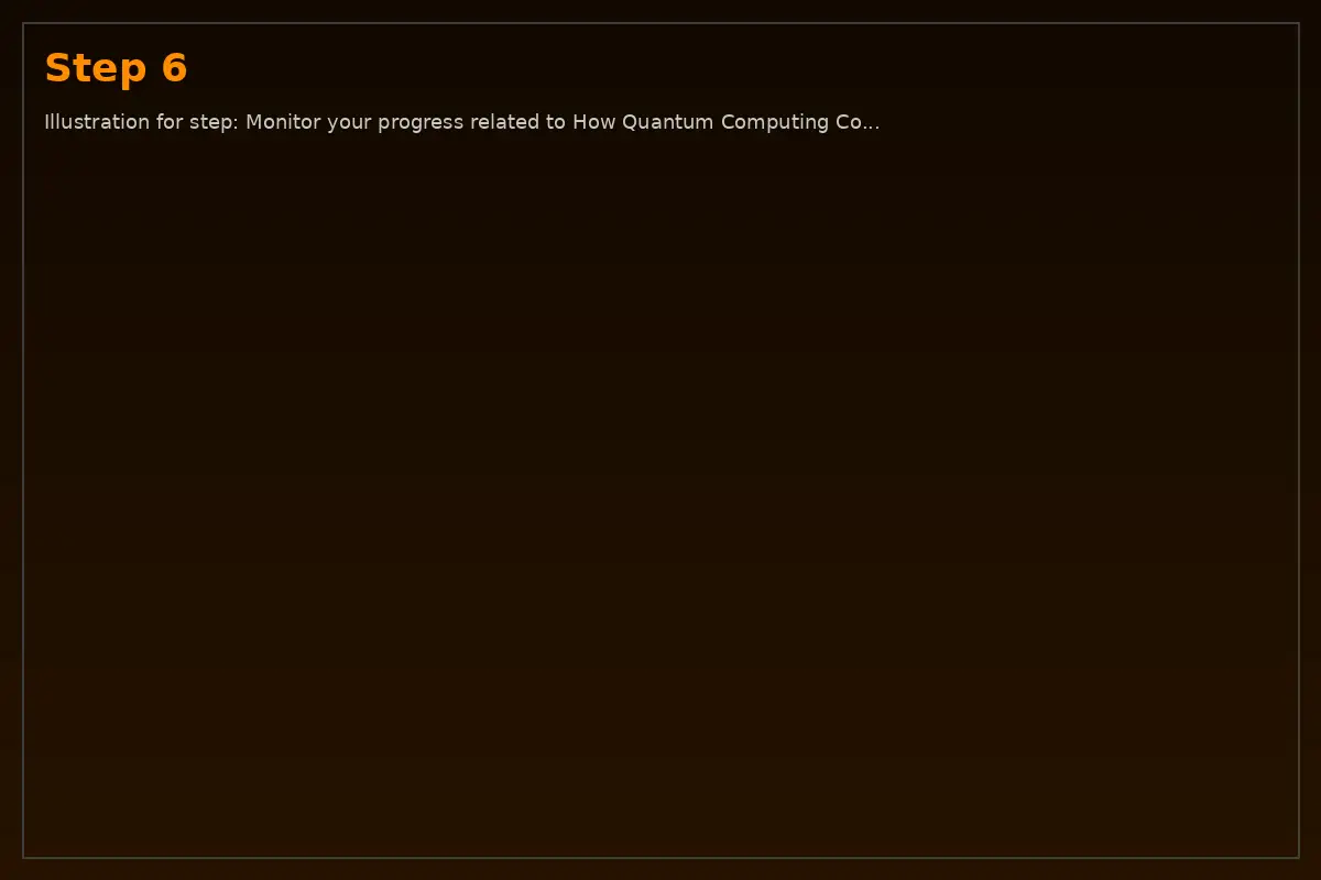 Step 6: Illustration for step: Monitor your progress related to How Quantum Computing Could Change Technolog