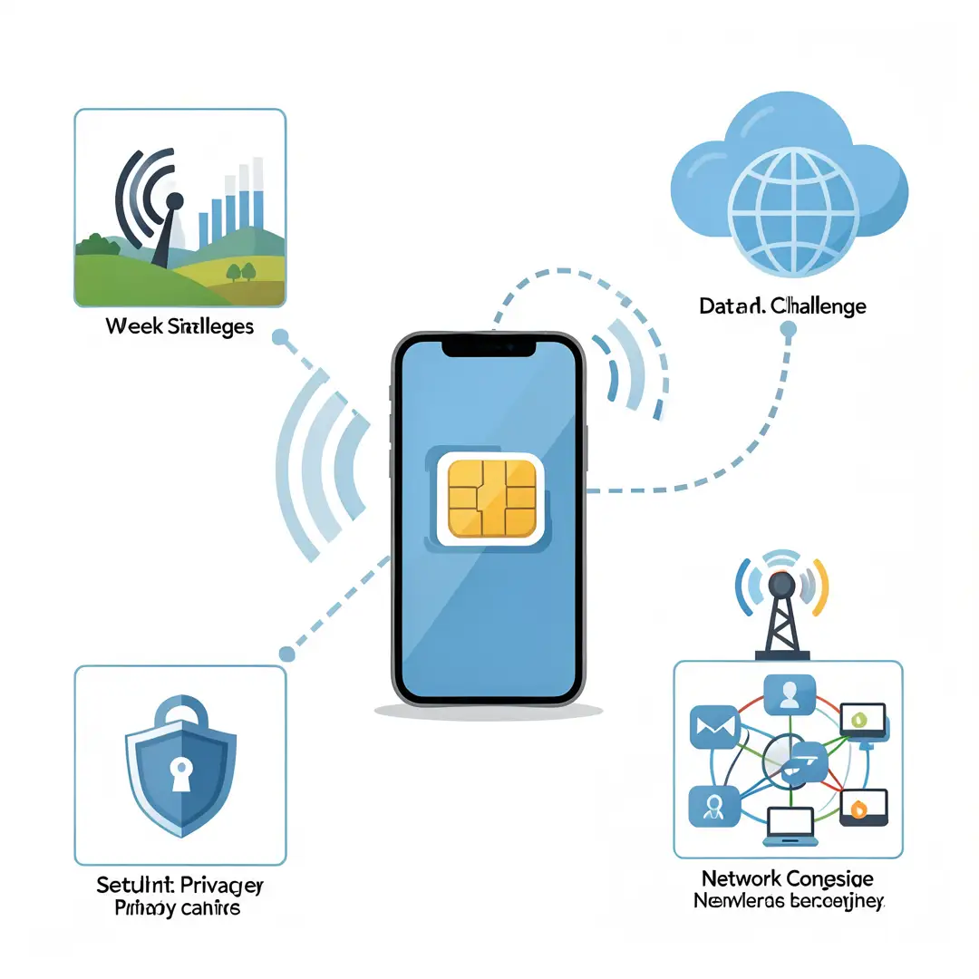 Step 7: Illustration for step: Address common challenges related to how internet work via sim card?, profess